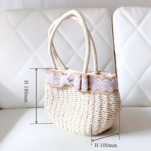 カゴバック かごバッグ 大人 上品 大人可愛い リボン 上品 