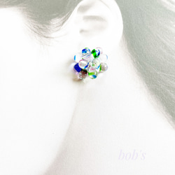 glass beads  pierce/earring*multicolored 2枚目の画像