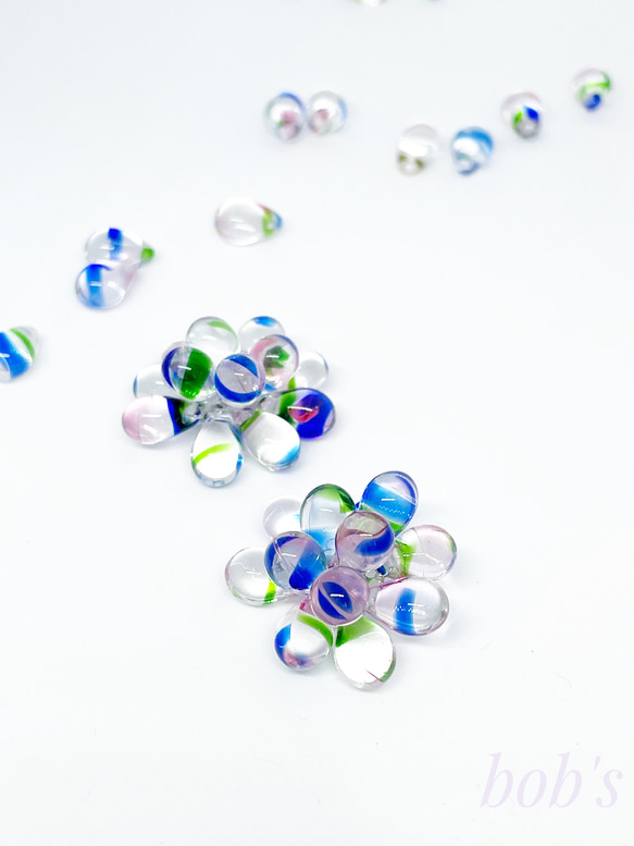 glass beads  pierce/earring*multicolored 1枚目の画像