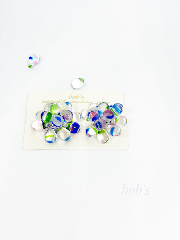 glass beads  pierce/earring*multicolored 10枚目の画像