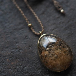 garden rutile quartz brass necklace (bakushuu) 3枚目の画像
