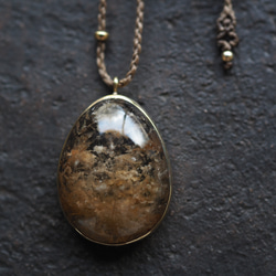 garden rutile quartz brass necklace (bakushuu) 4枚目の画像