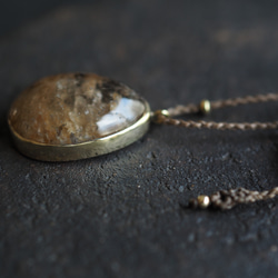 garden rutile quartz brass necklace (bakushuu) 11枚目の画像