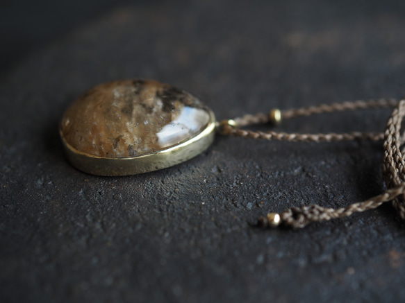 garden rutile quartz brass necklace (bakushuu) 11枚目の画像