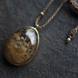 garden rutile quartz brass necklace (bakushuu) 5枚目の画像