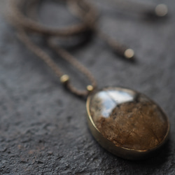 garden rutile quartz brass necklace (bakushuu) 6枚目の画像