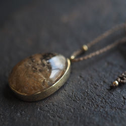 garden rutile quartz brass necklace (bakushuu) 9枚目の画像