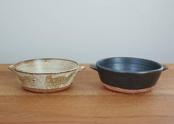 【予約販売】グラタン皿　コンロにかけられる直火OK！土鍋　トースター、グリル、電子レンジOK(IH不可) 4枚目の画像