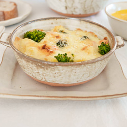 【予約販売】グラタン皿　コンロにかけられる直火OK！土鍋　トースター、グリル、電子レンジOK(IH不可) 3枚目の画像