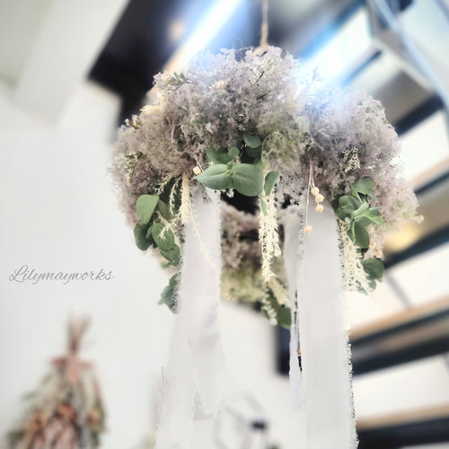 期間限定キャンペーン ﾌﾗｲﾝｸﾞﾘｰｽ ❁ｽﾓｰｸﾂﾘｰ❁ リース Lilymayworks 通販 16016829 フラワー・リース