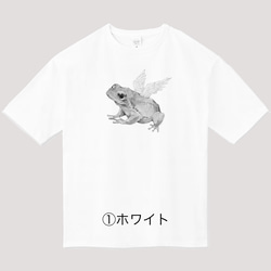 選べる７色 ◆ 飛べるアマガエルくんのビッグシルエットTシャツ 4枚目の画像