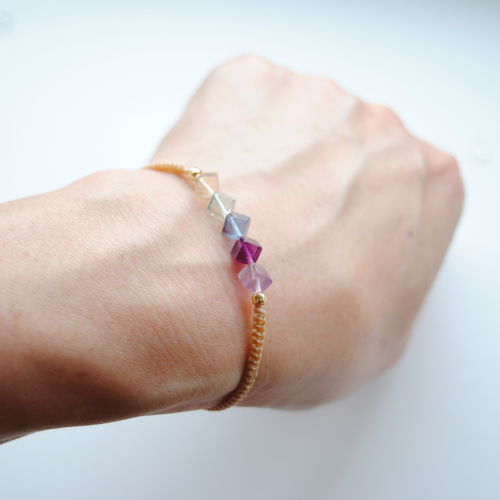 フローライトブレスレット*紫陽花* ブレスレット うさぎ 通販 フローライトブレスレット*紫陽花* ブレスレット うさぎ 通販