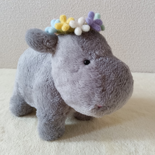 受注制作 夢見るカバのポポ太 ぬいぐるみ fuwamofu maisan 通販 