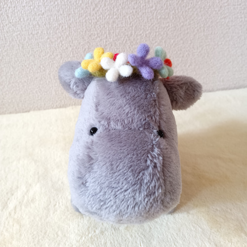 受注制作 夢見るカバのポポ太 ぬいぐるみ fuwamofu maisan 通販 