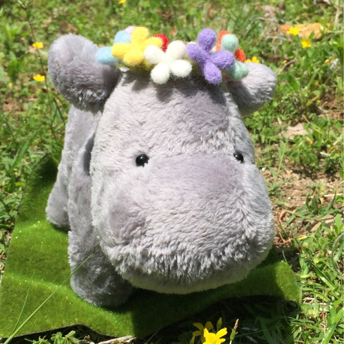 受注制作 夢見るカバのポポ太 ぬいぐるみ fuwamofu maisan 通販 