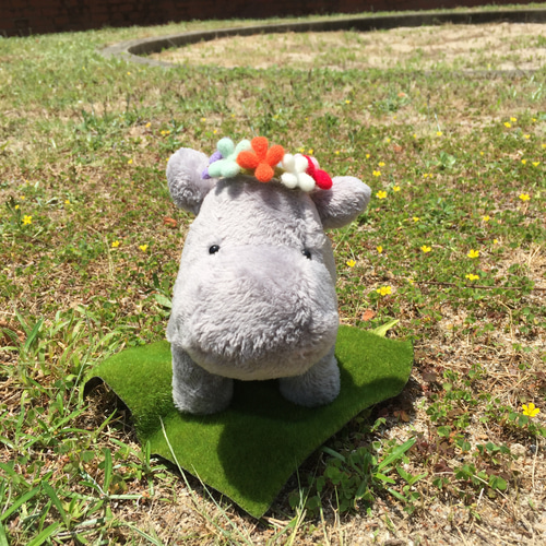 受注制作 夢見るカバのポポ太 ぬいぐるみ fuwamofu maisan 通販 