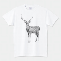 全37色・15サイズ！■ 美しい鹿さんのTシャツ　キッズサイズも 2枚目の画像