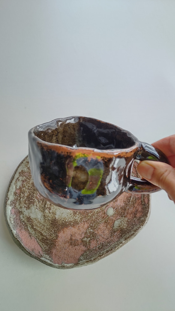鬼板釉コーヒーカップ(makif様専用) 4枚目の画像