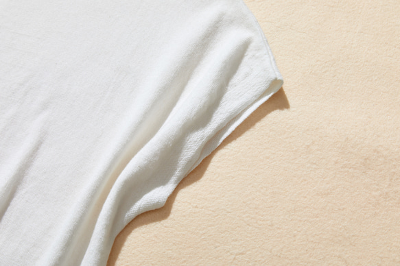 時尚夏季針織衫，可休閒穿著，薄型 100% 棉，白色 230602-1 第3張的照片