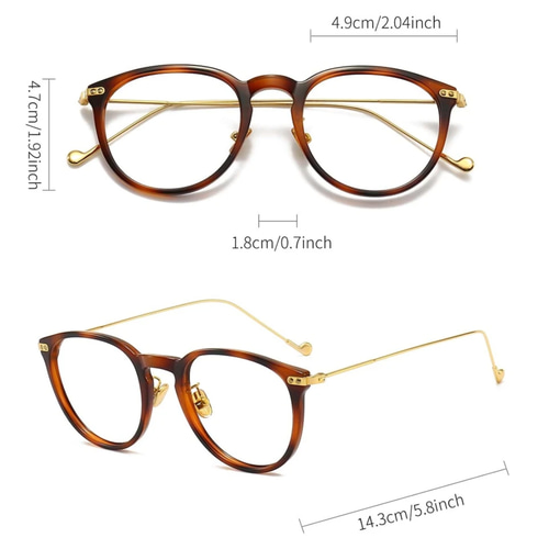 ラウンド型フレーム ｜ブラウンデミ｜近視用・乱視用・老眼鏡・遠近