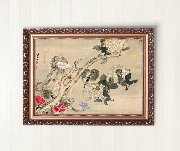 絵画 作者不詳 アートポスター 静物画 縁起物 青い紫陽花の通販 絵画 作者不詳 アートポスター 静物画 縁起物 青い紫陽花の通販