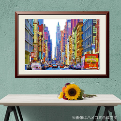 額装品/New York at Night 限定800枚/ポスター アートポスター】NY タイムズスクエアの風景（作品No.102） 写真