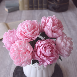 ◆粘土のお花◆ 芍薬（シャクヤク）　ピンク　 ピッチャーポット・・・S810 6枚目の画像