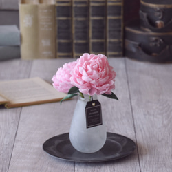 ◆粘土のお花◆ 芍薬（シャクヤク）　ピンク　クラウドドロップベース ・・・S811 4枚目の画像