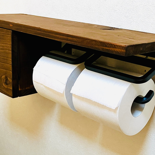 オーダー品 収納付きトイレットペーパーホルダー その他家具 木ままな
