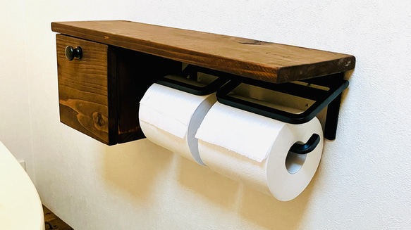 オーダー品 収納付きトイレットペーパーホルダー その他家具 木 オーダー品 収納付きトイレットペーパーホルダー その他家具 木