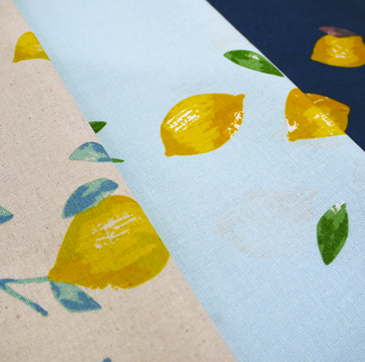 レモン柄【オーダー生地見本】