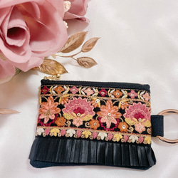 18cmファスナーポーチ インド刺繍リボン ペンケース add.y 通販