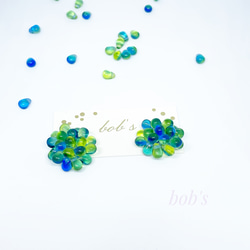 beads   pierce/earring*mix ﾍﾟﾘﾄﾞｯﾄ blue 8枚目の画像