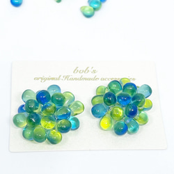 beads   pierce/earring*mix ﾍﾟﾘﾄﾞｯﾄ blue 1枚目の画像