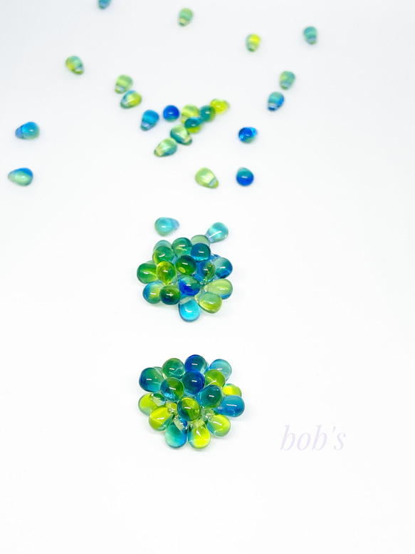 beads   pierce/earring*mix ﾍﾟﾘﾄﾞｯﾄ blue 2枚目の画像