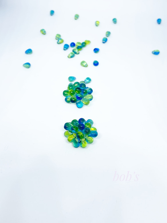 beads   pierce/earring*mix ﾍﾟﾘﾄﾞｯﾄ blue 10枚目の画像