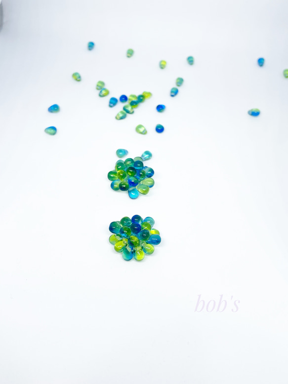 beads   pierce/earring*mix ﾍﾟﾘﾄﾞｯﾄ blue 9枚目の画像
