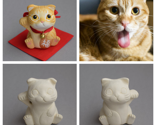 限定品【願いが叶う】招き猫 右手 スコティッシュフォールド 作家:鈴木朋子 限定品【願いが叶う】招き猫 右手 スコティッシュフォールド 作家:鈴木朋子