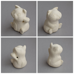 招き猫・スコティッシュフォールド(オーダーメイド絵付け)【受注制作】ご注文前には必ずメッセージで納期をお確かめください 3枚目の画像