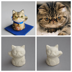 ブサ猫さんの酒盛り♡縁起物、招き猫、陶器人形、置物猫人形エキゾチックショートヘア 可愛い❤️ブサカワ猫ちゃん。縁起物、陶器人形、置物、招き猫