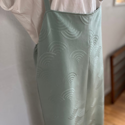 母さん仕事　１点もの　着物リユース　　サロペットスカート　着物リメイク　青海波　 7枚目の画像