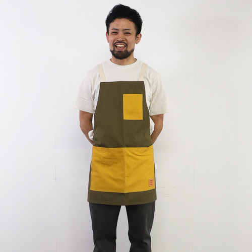Utility Canvas エプロン(逃げ恥)、新品未使用、マスタード色