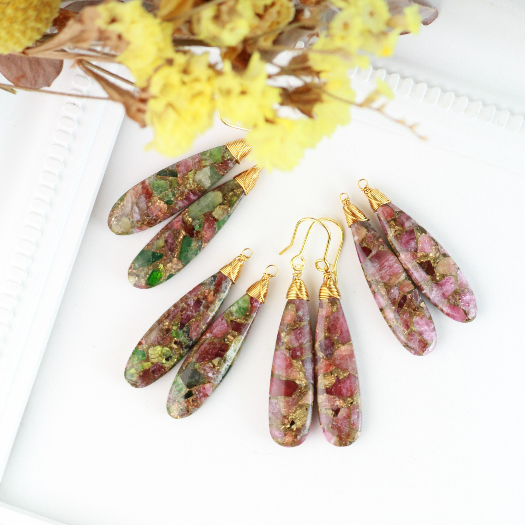 【超希少】トルマリンコッパー　耳飾り