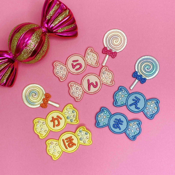 お名前ワッペン『モチーフ枠1文字』