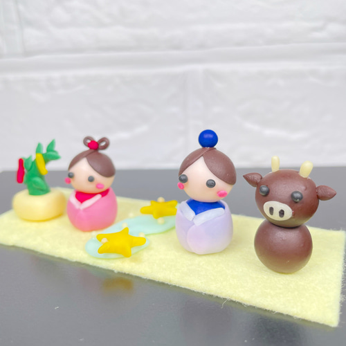 うちの子飾りオーダー受付ページ1300円ハンドメイド七夕犬置物