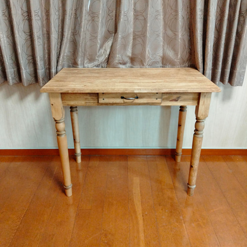 アンティーク風 ろくろ脚のパソコンデスク 作業台 学習机 【900