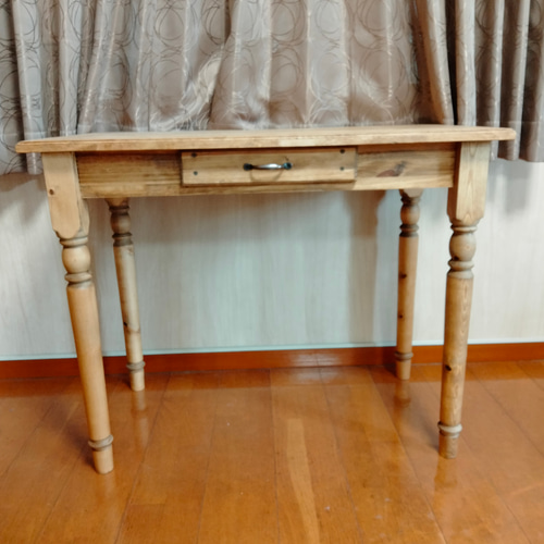 カントリー木工 家具 ろくろ脚のパソコンデスク 学習机 作業台