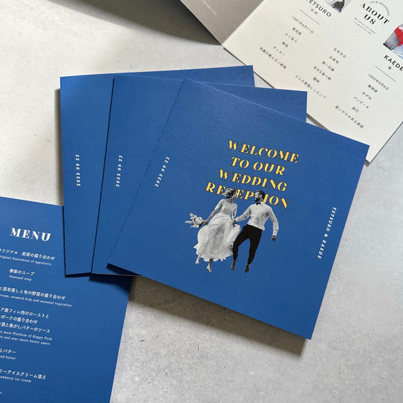 三つ折り｜プロフィールブック｜正方形｜6P #03 席次表・席札  