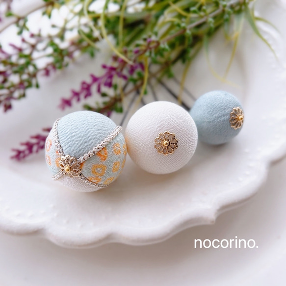 七五三 和玉かんざし 玉かんざし ちりめんボール つまみ細工髪