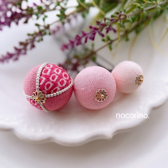 しーちゃん様ご注文　七五三　くす玉　つまみかんざし　つまみ細工 髪飾り しーちゃん様ご注文 七五三 くす玉 つまみかんざし つまみ細工